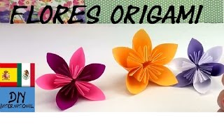 CÓMO HACER UNA LINDA FLOR EN ORIGAMI PASO A PASO Y FÁCIL  TUTORIAL DIY [upl. by Cirnek393]