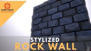 Stylized Rock Wall Tutorial  Substance Designer 2019 FULLY PROCEDURAL [upl. by Furtek624]