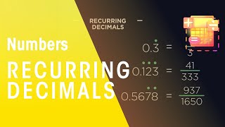 Recurring Decimals  Number  Maths  FuseSchool [upl. by Idhem15]