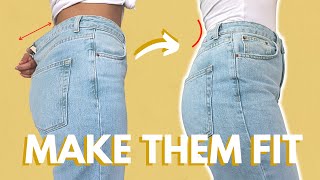 Easy Downsize Jeans Waist Elastic Hack  Clean Finished  LYDIA NAOMI [upl. by Eli922]