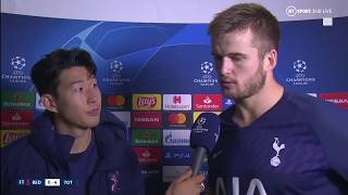 quotIm really really sorryquot Heungmin Son talks Andre Gomes injury and Tottenhams win over Red Star [upl. by Nauq782]