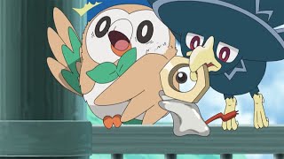 UK Rowlet and Meltan  Pokémon the Series Sun amp Moon—Ultra Legends  Official Clip [upl. by Yesnek]