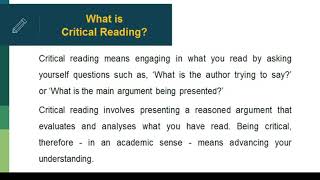 How to Read Critically  Critical Reading Skills [upl. by Mcclary]