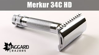 Merkur 34C HD Heavy Duty Razor Review at MaggardRazorscom [upl. by Ecyor308]