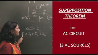 superposition theorem for ac circuit [upl. by Philpot]