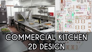 Commercial kitchen 2d layout using Autocad [upl. by Vitalis111]