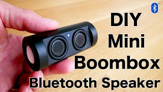 DIY Mini Boombox Bluetooth Speaker Build自作スピーカー [upl. by Leile]