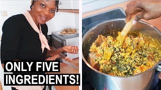 Cook with Me 5Ingredient Nigerian Egusi Soup  Flo Chinyere [upl. by Hermina]