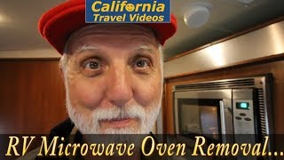 RV Microwave Oven Removal Repair amp Replacement  Part 1 [upl. by Musa]