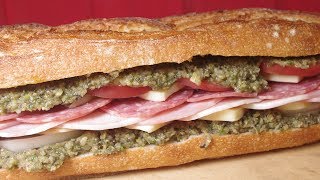 How To Make a Monster Muffaletta Sandwich  Recipe [upl. by Calondra]