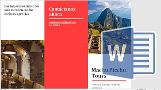 WORD Como HACER un TRIPTICO en WORD 20162019 [upl. by Ailegra]