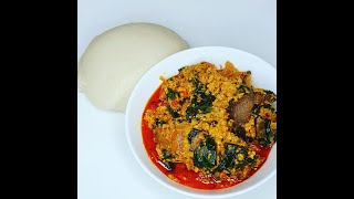 HOW TO MAKE NIGERIAN EGUSI AND POUNDED YAM  BEST RECIPE [upl. by Anabahs88]