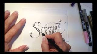 Tattoo Style Lettering with Lisa Engelbrecht [upl. by Chamberlin]