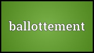 Ballottement Meaning [upl. by Janetta407]