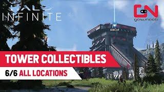 The TOWER ALL COLLECTIBLES Locations Halo Infinite [upl. by Noisla]