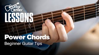 How to Play Power Chords G C D  Beginner Guitar Tips [upl. by Luigino251]