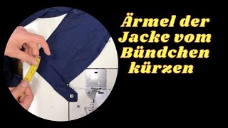 How to shorten jacket sleeves from cuffs [upl. by Nerual]