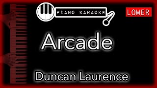 Arcade LOWER 3  Duncan Laurence  Piano Karaoke Instrumental [upl. by Uhp]