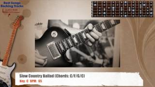 🎸 Slow Country Ballad in C Guitar Backing Track [upl. by Wehttan960]