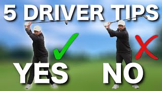 TOP 5 DRIVER GOLF TIPS  IMPORTANT DOS amp DONTS [upl. by Patman415]