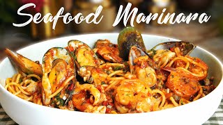 SEAFOOD MARINARA PASTA RECIPE  An Italian Classic [upl. by Rhoades]