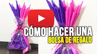 DIY BOLSA DE REGALO CON PAPEL SEDA O CHINA Y CELOFAN [upl. by Parish513]