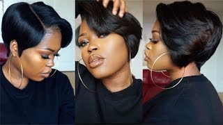 DIY 27 Piece amp A Lace Frontal Tapered Bob Wig [upl. by Ailla248]