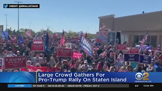 ProTrump Rally Brings Large Crowd To Staten Island [upl. by Orestes]