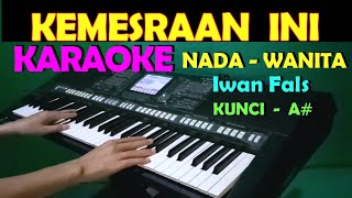 KEMESRAAN  Iwan Fals  KARAOKE Nada Wanita HD [upl. by Krock]