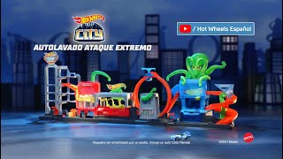 HW City Autolavado Ataque Extremo  Hot Wheels Triple Loop [upl. by Hahseram352]