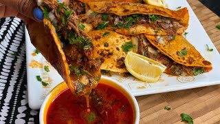 BIRRIA QUESA TACOS STEP BY STEP  BEEF TACO RECIPE  TERRIANN’S KITCHEN [upl. by Ier462]