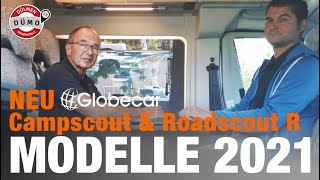 Campscout amp Roadscout R die Modelle 2021 von Globecar erstmals vorgestellt Kastenwagen [upl. by Attayek659]