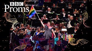 Rule Britannia excerpt with Jamie Barton and rainbow flag BBC Proms 2019 [upl. by Lassiter]