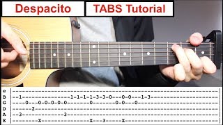 Despacito  Fingerstyle TABS Guitar Lesson Tutorial How to play Fingerstyle [upl. by Murat]