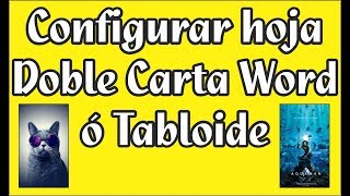 Configurar Hoja doble carta o tabloide en word [upl. by Harbot958]