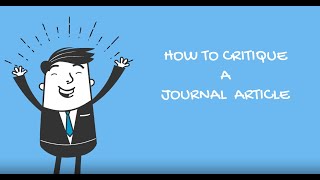 Critiquing a journal article [upl. by Ettennal]