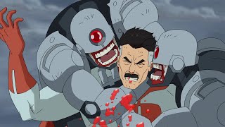 Omni man VS Zombie Robots  Invincible Episode 7 [upl. by Attelra]