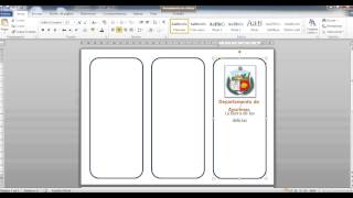 Creación de triptico en Word 2010 [upl. by Refinnej]