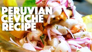 Simple Peruvian Ceviche Recipe  ketogenic diet recipes how to make ceviche  appetizers  seafood [upl. by Rot]