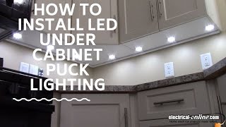 How to Install Under Cabinet LED Puck Lighting [upl. by Vaughan]