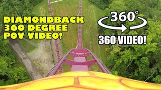 Diamondback Roller Coaster 360 Degree POV Kings Island Ohio [upl. by Mercie]