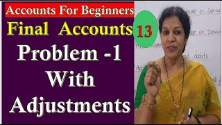 35 quotFinal Accounts Problem 1quot With Adjustments [upl. by Ieluuk]