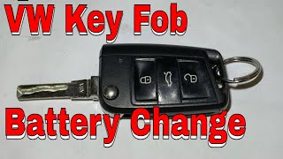 VW Golf Key Fob Battery Replacement Flip Key Fob Battery Change Volkswagen Polo Up [upl. by Danni721]