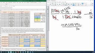 Unit conversions in Excel MAT144 Major Assignment 1 Conversion example [upl. by Paine]