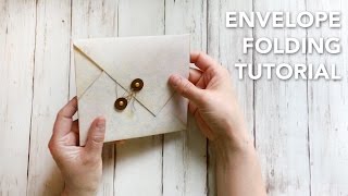 HOW TO fold an envelope in a beautiful way  TUTORIAL [upl. by Weiner]