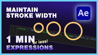 Keep Stroke Width the Same  After Effects Expression [upl. by Quartas]