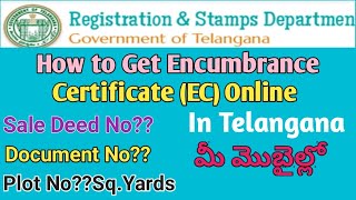 ecsearchtshow to apply ec online telanganaEncumbrance in Telangana [upl. by Sirama55]