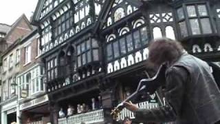 Awesome Electric Violin  Ed Busking Chester [upl. by Celisse634]