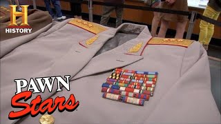 Pawn Stars MILLION DOLLAR Soviet Union Cold War Uniforms Season 8  History [upl. by Atikim]