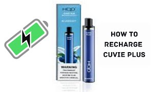 How to RECHARGE Cuvie Plus Vape in Minutes [upl. by Kamillah]